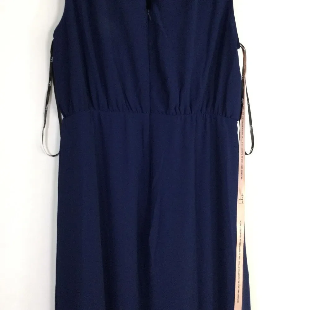 Lulus Womens Mock-Neck Maxi Dress Sleeveless Casual Navy Blue Size Medium NWT - Picture 10 of 16
